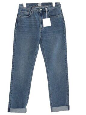 NWT Toteme High Rise Straight Organic Jeans Regular Fit Vintage Wash 28x34 $420